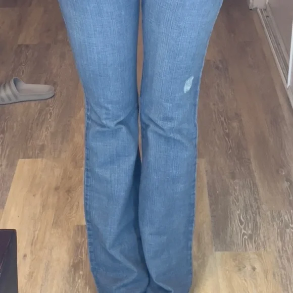 Frankie B. Jeans Size 2, low rise, Rhinestone Butterfly -RARE! - Picture 5 of 11